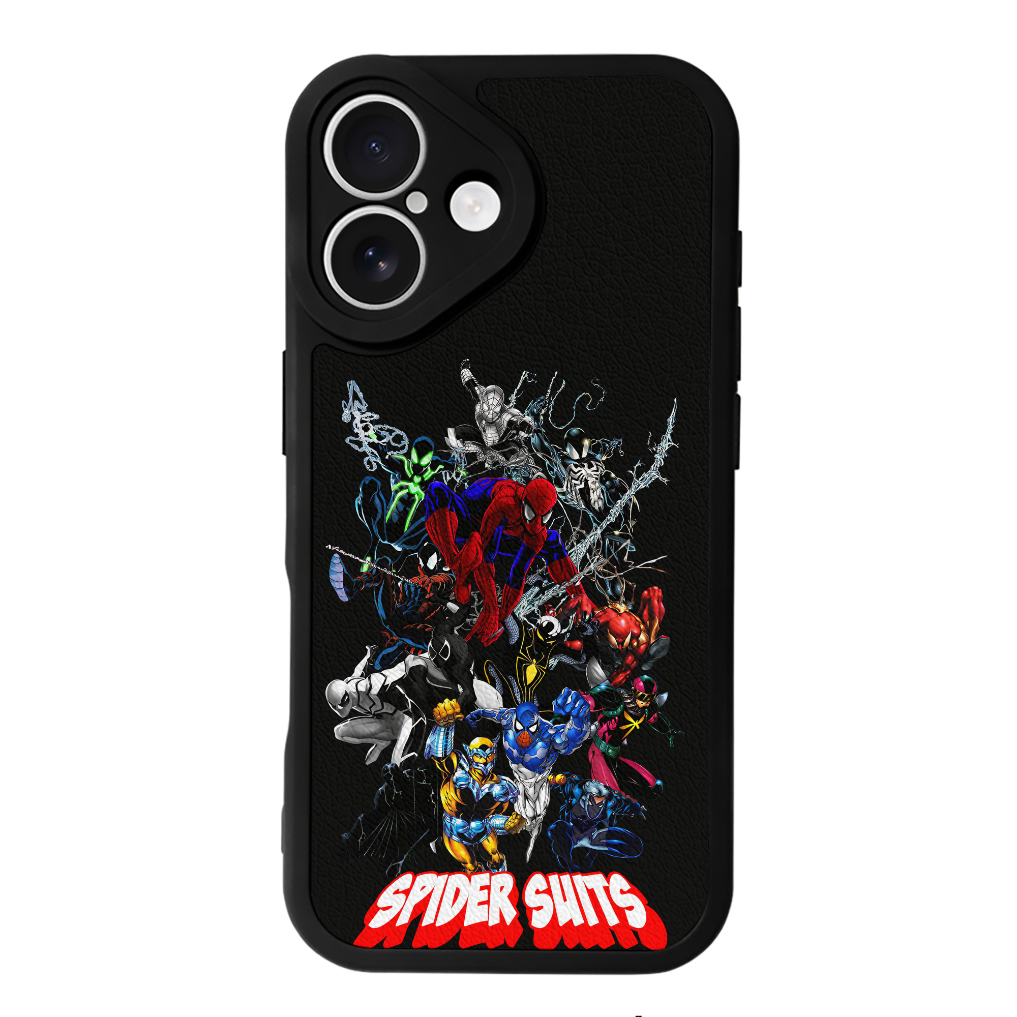 Spider Man スパイダーマン 【iPhone 16シリーズ対応】シリコンスマホケース（レザー調） 材質：シリコン